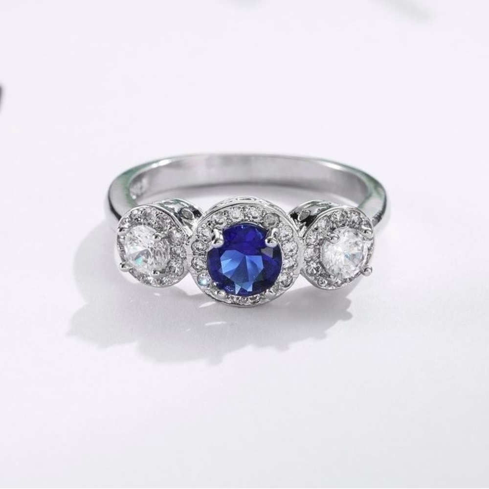 Past, Present, Future Blue Ring